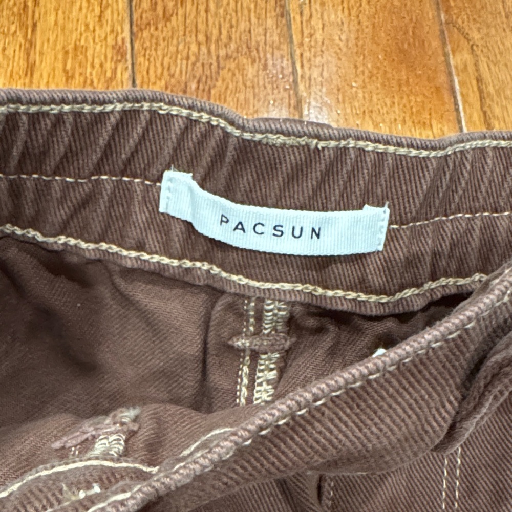 PacSun Brown Women's Cargo Shorts - Picture 4 of 4